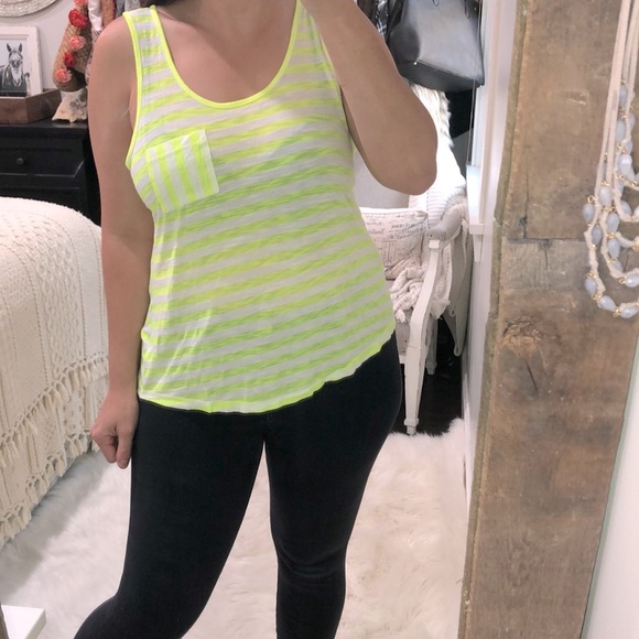 CALVIN KLEIN size large neon yellow cozy tank top - Picture 1 of 3